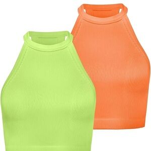 2 ribbed workout tops